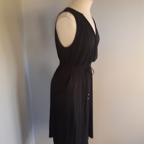 Denver Hayes Women's Size Medium Black Dress Sleeveless Crepe Tie - Picture 9 of 11